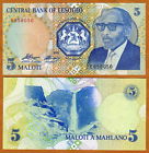Lesotho, Kingdom, 5 Maloti 1989, Moshoeshoe Ii Pick 10 Unc