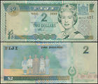 Fiji 2 Dollars, 2002, P-104, Unc, Queen Elizabeth Ii (qeii)