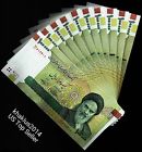 10 X Iran 100000 (100,000) Rials Banknotes- Khomeini Uncirculated Paper Money