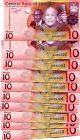 Lesotho 10 Maloti 2010 P-21 Unc Lot 10 Pcs