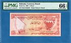 Bahrain 1 Dinar, 1964, Gem Unc-pmg66epq, P4a