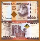 Tanzania 2,000 (2000) Shillings 2010 (2011) Pick 42, Unc Lion