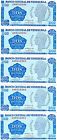 Lot Venezuela, 5 X 2 Bolivares, 1989, P-69, Ah-prefix, Unc