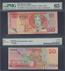Fiji 50 Dollars, Nd 1996, P-100a, Unc, Queen Elizabeth Ii (qeii), Pmg 65 Epq