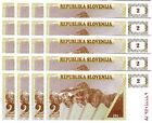 Slovenia 2 Tolarjev 1990 Unc Lot 20 Pcs P.2
