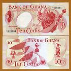 Ghana, 10 Cedis, 1969, P-12 (12b), Unc Scarce