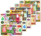Zambia 5 Note Set 20 50 100 500 1000 Kwacha Unc