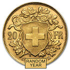 Swiss 20 Franc Gold Coin - Random Year Coin - Sku #19