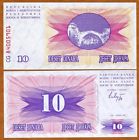 Bosnia-herzegovina, 10 Dinara, 1992, Pick 10, Unc