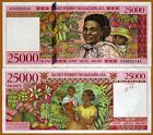 Madagascar 25000 (25,000) Francs Nd (1998) Pick 82  A-prefix Unc   Highest Den.