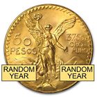 Mexican 50 Pesos Gold Coin - Au Or Bu - Random Year Coin - Sku #158
