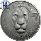 Africa Series 2013: Ghana 5 Cedis Lion Head Silver Ounce Antique Finish