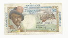 Martinique 50 Francs 1947-49 P-30 (vf) Banknote