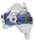 Australia Map Shaped Coin Series 2016 Great White Shark 1 Oz Silver Proof Coin