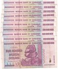 10 X Zimbabwe 500 Million Dollars Aa/ab 2008, 50&100 Trillion Series,circulated
