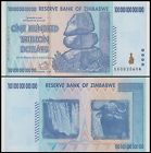 Zimbabwe 100 Trillion Dollars Banknotes,aa /2008,unc,50 & 100 Trillion Series