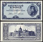 Hungary 100,000,000.b Pengo 1946 P#136 Szaz Millio B Pengo Ungarn Unc