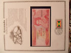 East Caribbean Banknote 1 Dollar 1985 P 17c  Unc  W/fdi Un Flag Stamp Grenada