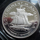 1970 Anguilla 1d+4d Silver Prf 2pcs Lot