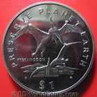 Eritrea 1993 $1 Dinosaur Dino Pteranodon Preserve Planet Earth 38.5mm No Silver