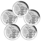 Lot Of 5 - 2016-p Australia $1 1 Troy Oz Silver Kookaburra In Mint Cap Sku38013